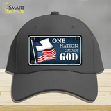 One Nation Under God Flags Novelty License Plate Hat Cotton / Charcoal