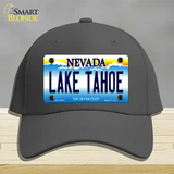 Lake Tahoe Nevada Novelty License Plate Hat Cotton / Charcoal