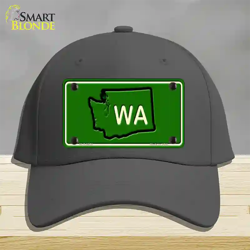 WA State Novelty License Plate Hat Cotton / Charcoal