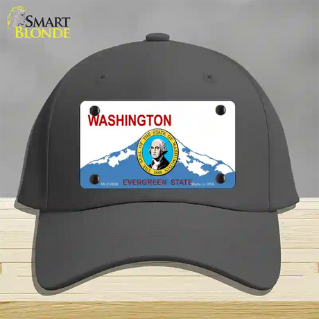 Washington With Seal Novelty License Plate Hat Cotton / Charcoal