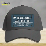 My People Skills Novelty License Plate Hat Cotton / Charcoal