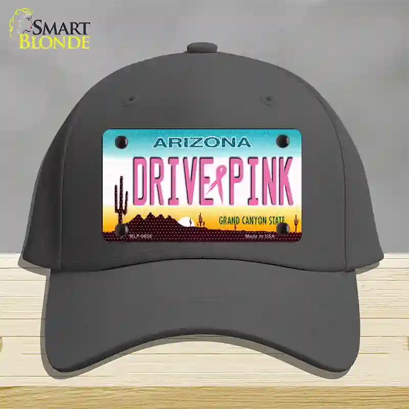 Drive Pink Arizona Novelty License Plate Hat Cotton / Charcoal