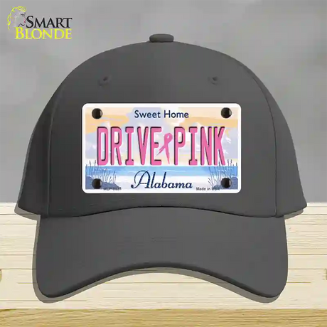 Drive Pink Alabama Novelty License Plate Hat Cotton / Charcoal