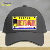 Drive Pink Alaska Novelty License Plate Hat Cotton / Charcoal