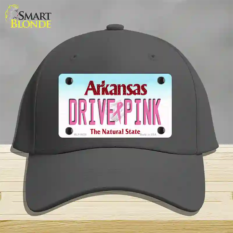 Drive Pink Arkansas Novelty License Plate Hat Cotton / Charcoal