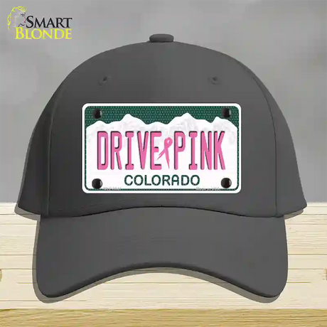 Drive Pink Colorado Novelty License Plate Hat Cotton / Charcoal