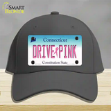 Drive Pink Connecticut Novelty License Plate Hat Cotton / Charcoal