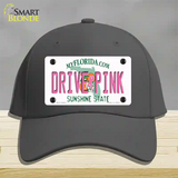 Drive Pink Florida Novelty License Plate Hat Cotton / Charcoal