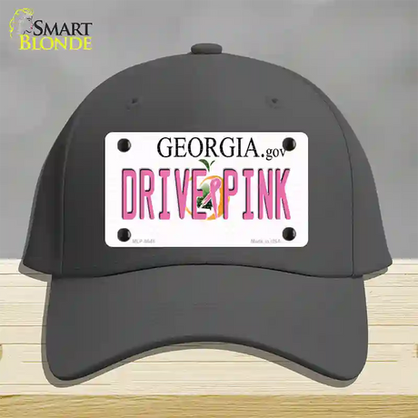 Drive Pink Georgia Novelty License Plate Hat Cotton / Charcoal