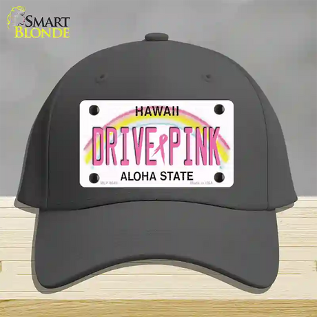 Drive Pink Hawaii Novelty License Plate Hat Cotton / Charcoal