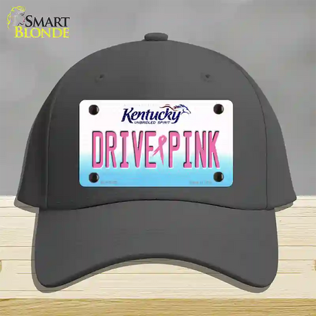 Drive Pink Kentucky Novelty License Plate Hat Cotton / Charcoal