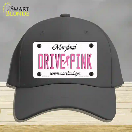 Drive Pink Maryland Novelty License Plate Hat Cotton / Charcoal