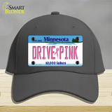 Drive Pink Minnesota Novelty License Plate Hat Cotton / Charcoal