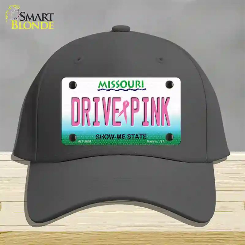 Drive Pink Missouri Novelty License Plate Hat Cotton / Charcoal