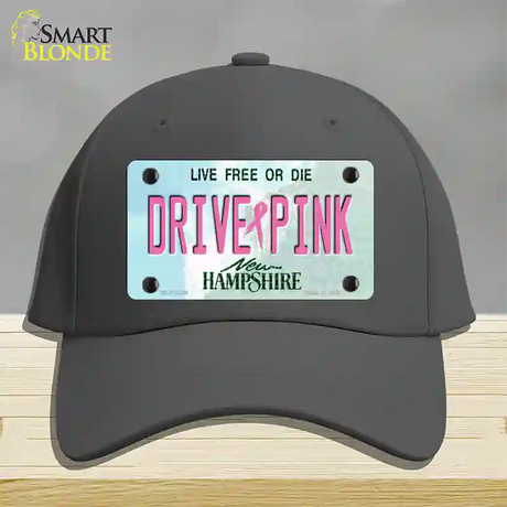 Drive Pink New Hampshire Novelty License Plate Hat Cotton / Charcoal