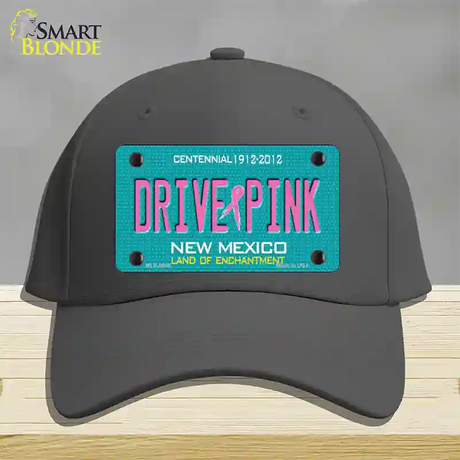 Drive Pink New Mexico Novelty License Plate Hat Cotton / Charcoal