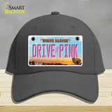 Drive Pink North Dakota Novelty License Plate Hat Cotton / Charcoal