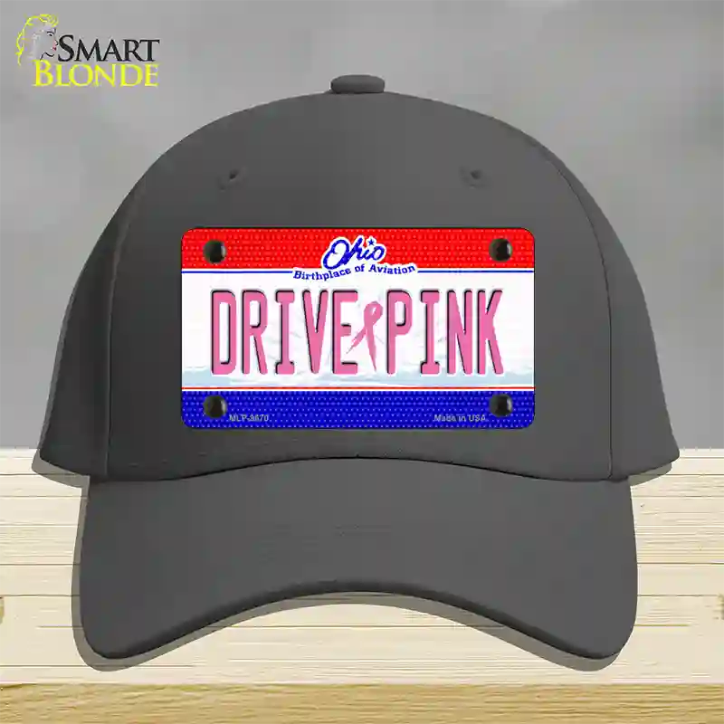 Drive Pink Ohio Novelty License Plate Hat Cotton / Charcoal