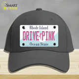 Drive Pink Rhode Island Novelty License Plate Hat Cotton / Charcoal