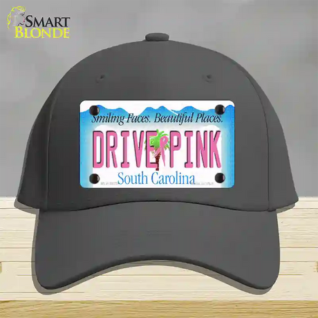 Drive Pink South Carolina Novelty License Plate Hat Cotton / Charcoal