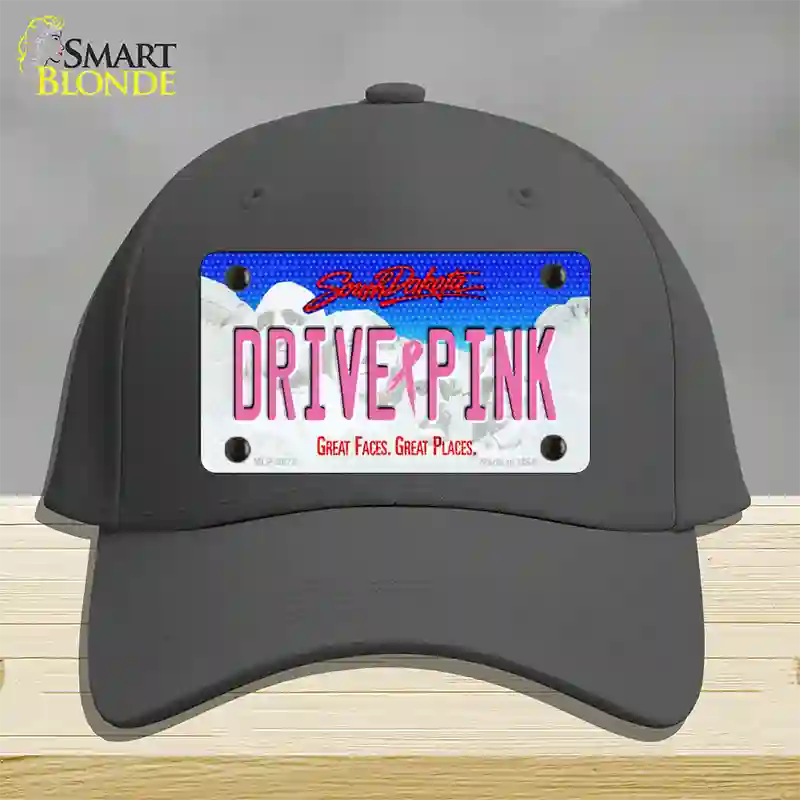 Drive Pink South Dakota Novelty License Plate Hat Cotton / Charcoal