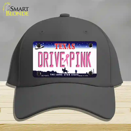 Drive Pink Texas Novelty License Plate Hat Cotton / Charcoal