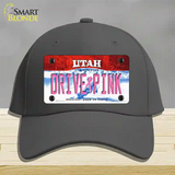 Drive Pink Utah Novelty License Plate Hat Cotton / Charcoal