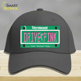 Drive Pink Vermont Novelty License Plate Hat Cotton / Charcoal