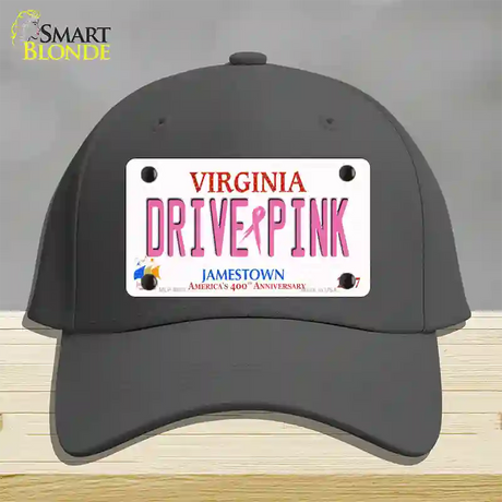 Drive Pink Virginia Novelty License Plate Hat Cotton / Charcoal