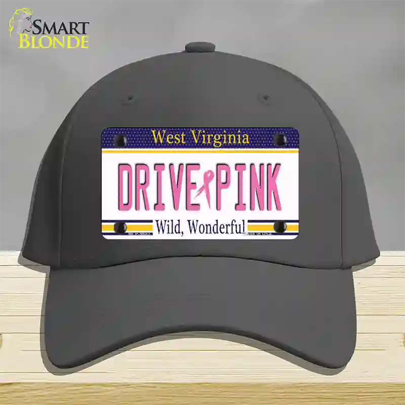 Drive Pink West Virginia Novelty License Plate Hat Cotton / Charcoal