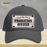 Probation Officer Novelty License Plate Hat Cotton / Charcoal