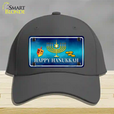 Happy Hanukkah Novelty License Plate Hat Cotton / Charcoal