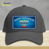 Hanukkah Novelty License Plate Hat Cotton / Charcoal