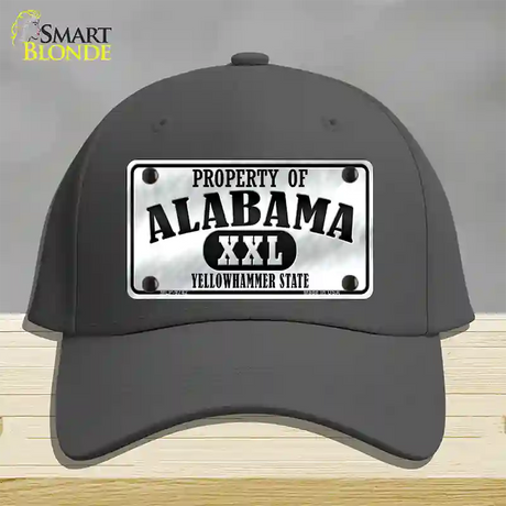 Property Of Alabama Novelty License Plate Hat Cotton / Charcoal