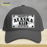 Property Of Alaska Novelty License Plate Hat Cotton / Charcoal