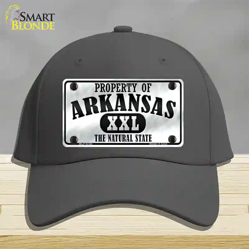 Property Of Arkansas Novelty License Plate Hat Cotton / Charcoal