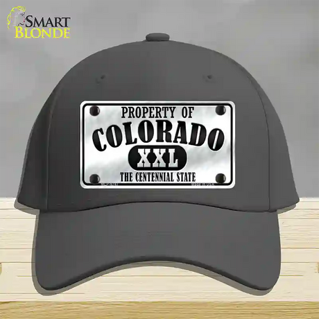 Property Of Colorado Novelty License Plate Hat Cotton / Charcoal