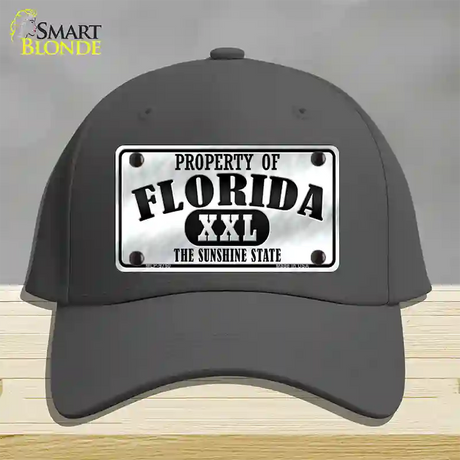 Property Of Florida Novelty License Plate Hat Cotton / Charcoal