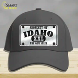 Property Of Idaho Novelty License Plate Hat Cotton / Charcoal