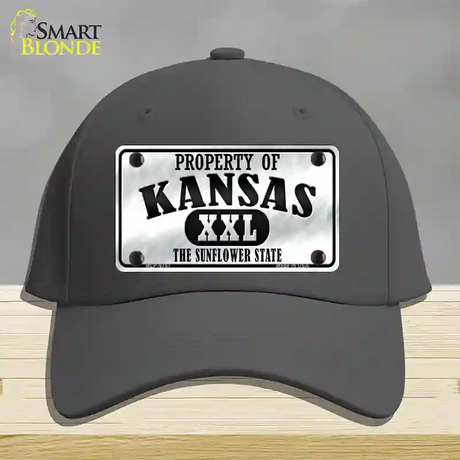 Property Of Kansas Novelty License Plate Hat Cotton / Charcoal