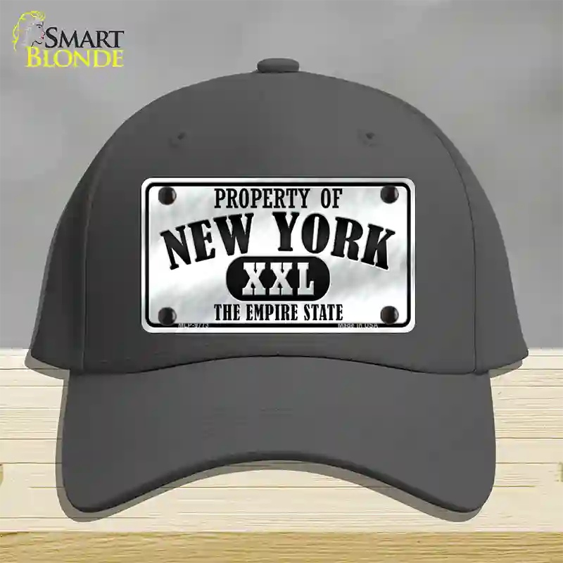 Property Of New York Novelty License Plate Hat Cotton / Charcoal