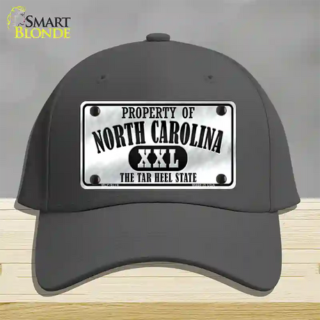 Property Of North Carolina Novelty License Plate Hat Cotton / Charcoal