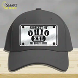 Property Of Ohio Novelty License Plate Hat Cotton / Charcoal