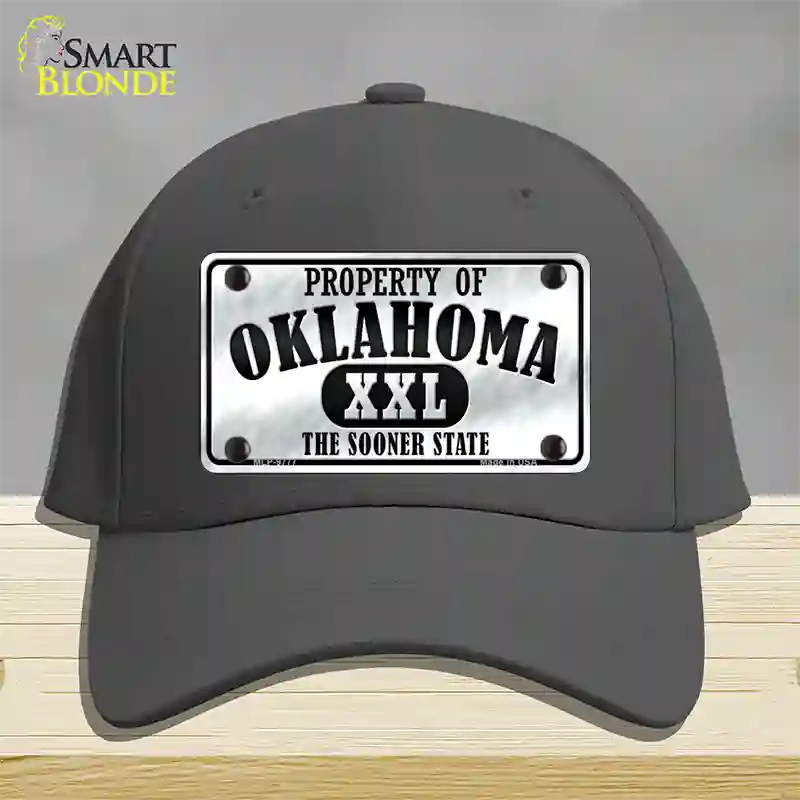 Property Of Oklahoma Novelty License Plate Hat Cotton / Charcoal