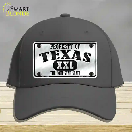 Property Of Texas Novelty License Plate Hat Cotton / Charcoal