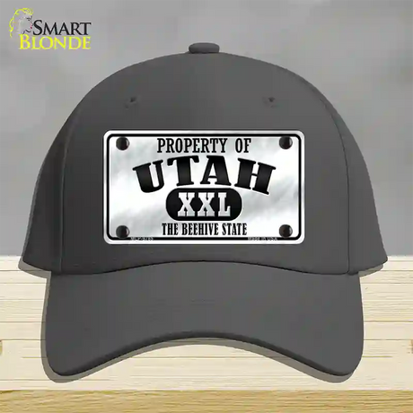 Property Of Utah Novelty License Plate Hat Cotton / Charcoal