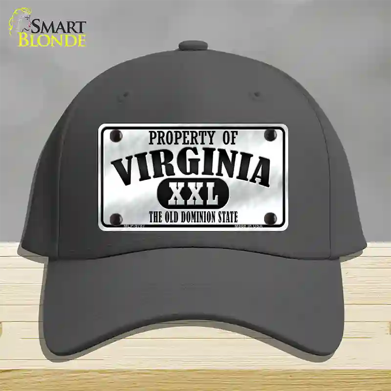 Property Of Virginia Novelty License Plate Hat Cotton / Charcoal