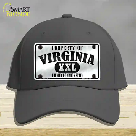 Property Of Virginia Novelty License Plate Hat Cotton / Charcoal