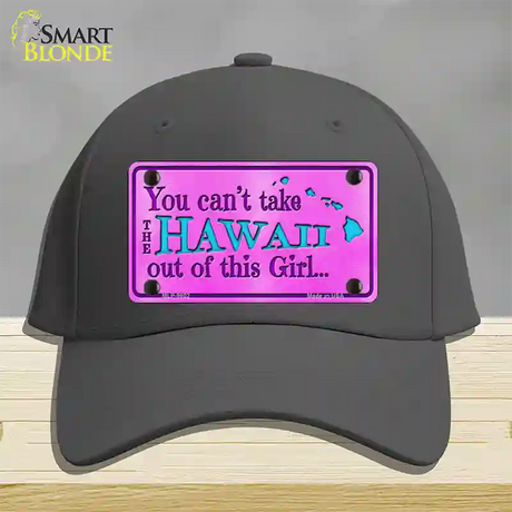 Hawaii Girl Novelty License Plate Hat Cotton / Charcoal