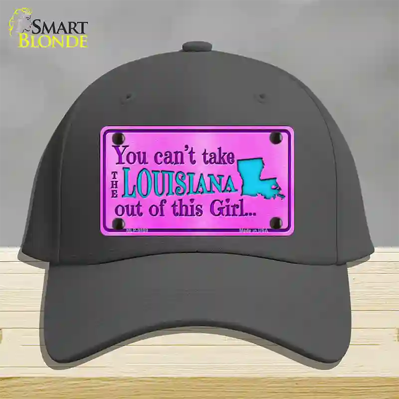 Louisiana Girl Novelty License Plate Hat Cotton / Charcoal